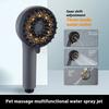 Pet dog shower shower nozzle cleaning beauty bath artifact three-speed pressurized silicone shower head