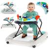 Interactive Walker for Child Rocking Cradle with Steering Wheel Blue-Gray