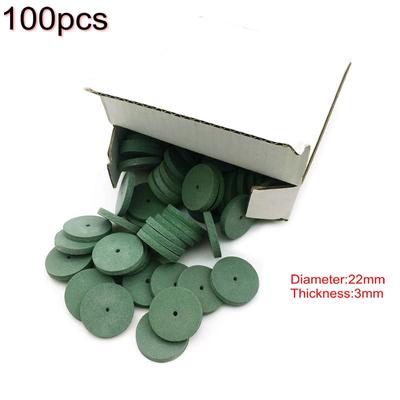 100 Stück Silikon-Gummi-Polierscheiben für Zahnschmuck, Drehwerkzeug, Zahnmedizin, Polierscheibe, Zahnmedizin-Material