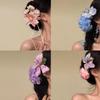 Summer Atmosphere Simulation Flower Hairpin Super Fairy Side Streamer Headgear Hair Accessories Seaside Photo-producing Artifact