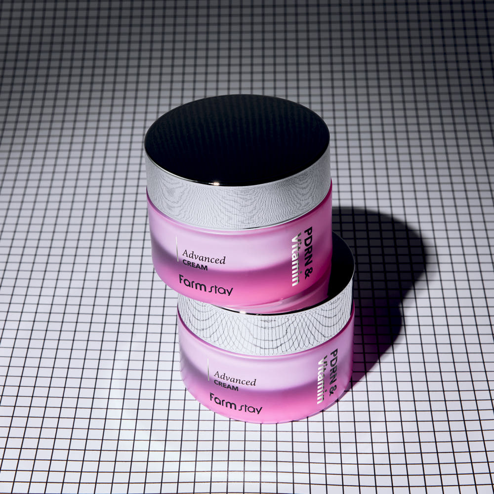 Farmstay PDRN & Vitamin Advanced Cream 50ml Natrium-DNA Niacinamid Vitamin C Hyaluronsäure Aufhellende Straffende Feuchtigkeitscreme