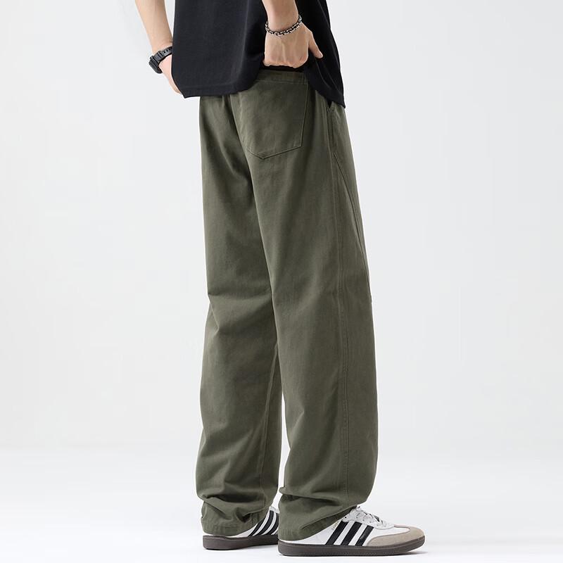 PLAYBOY Men's Wide-Leg Straight Casual Pants