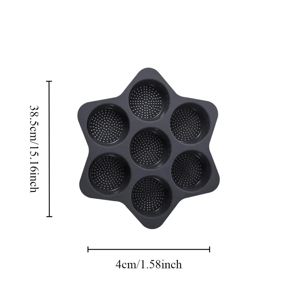 New Silicone Burger Baking Tray Breathable Hollow Burger Mold with Continuous Opening Silicone Bread Mold
