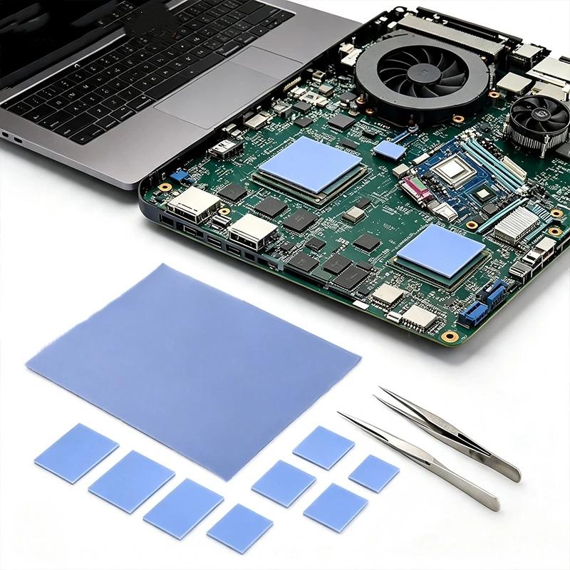 1Pc/2Pcs High Thermal Conductivity Thermal Pad 100X100Mm Silicone Cooling Pad 1.0Mm For Cpu Gpu Laptop Heatsink