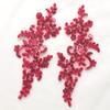 1 Paar zum Annähen & Aufbügeln Spitze Blumen Applikation Aufnäher Bestickter Stoffbesatz Aufkleber für Kleiderflicken DIY Bastelarbeiten