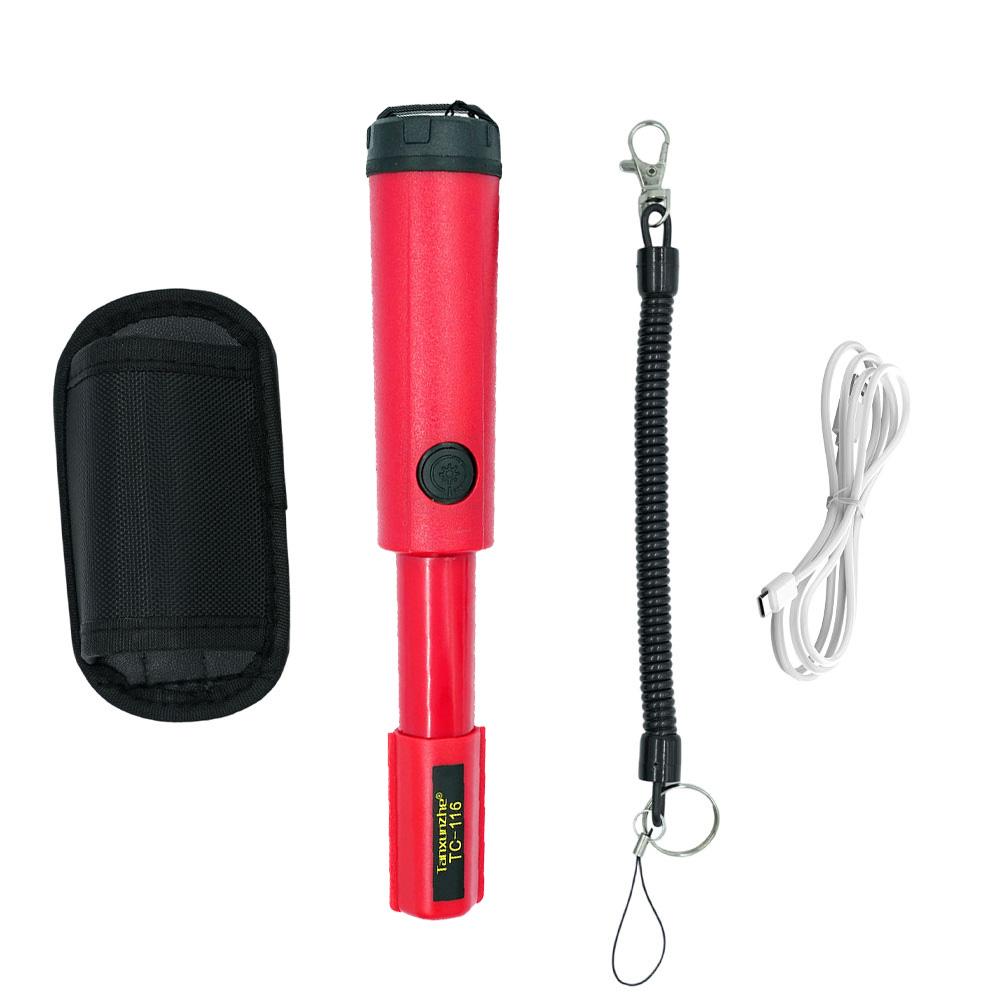 TC-116 Tragbarer Metallldetektor Pinpointer Wiederaufladbare Lithiumbatterie Handgehaltener Schatzsucher Positionierungsstab IP68 Wasserdicht