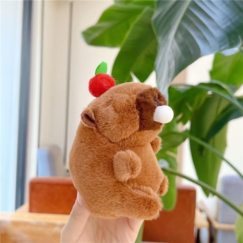 Niedlicher Capybara Plüsch Schlüsselanhänger Kneten Blasen Blasen Tasche Anhänger Weiches Zeug Stressabbau Spielzeug Zubehör Für Kindergeburtstagsgeschenk