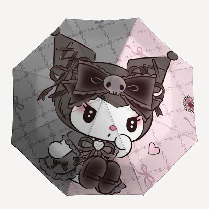 1pc Colorful Coulomb Sanrio Automatic Opening and Closing Umbrella - Small Umbrella Suitable for Various Occasions, Portable 3-Fold Small Umbrella for