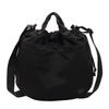 2026 Chic Japanese Workwear Style Solid Color Women's Casual Handbag - Drawstring Fashion Single Shoulder Crossbody Bag