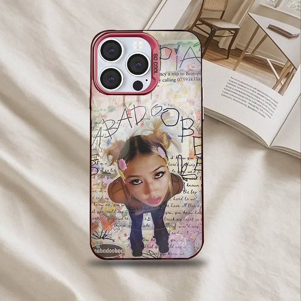 beabadoobee Beatopia Phone Case For iPhone 16,15,14,13,12,11,Mini,Pro,SE,MAX Pink Matte Silicone Cover