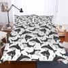 Comforter Thick Bedding For Shark Ocean 3D Print S Black And White Bedding Sets Ropa De Cama Euro Size 2/3Pcs