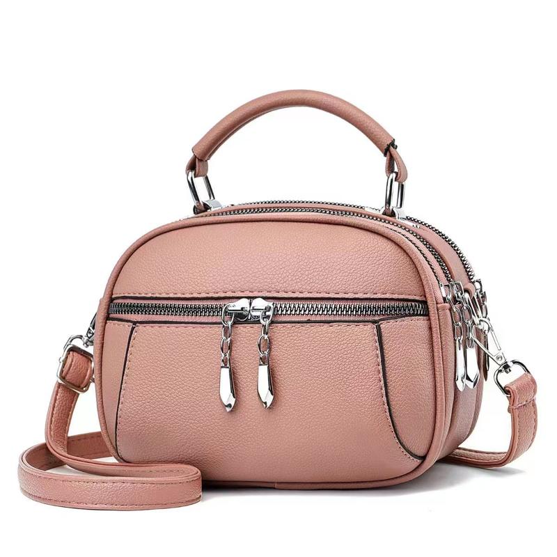 2024 New High Quality Women's Handbag Fashionable and Versatile Female Casual Small Round Bag Minimalist Classic Crossbody Bag