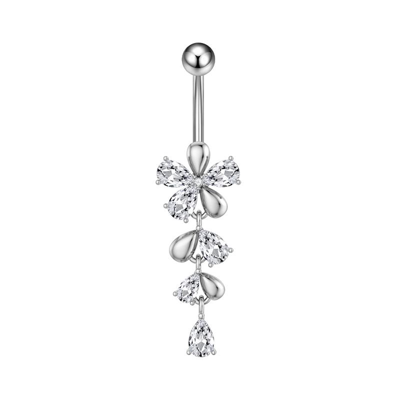 Simple Belly Button Rings Stainless Steel Butterfly Navel Piercing Barbell For Women  Belly Ring Sexy Body Jewelry