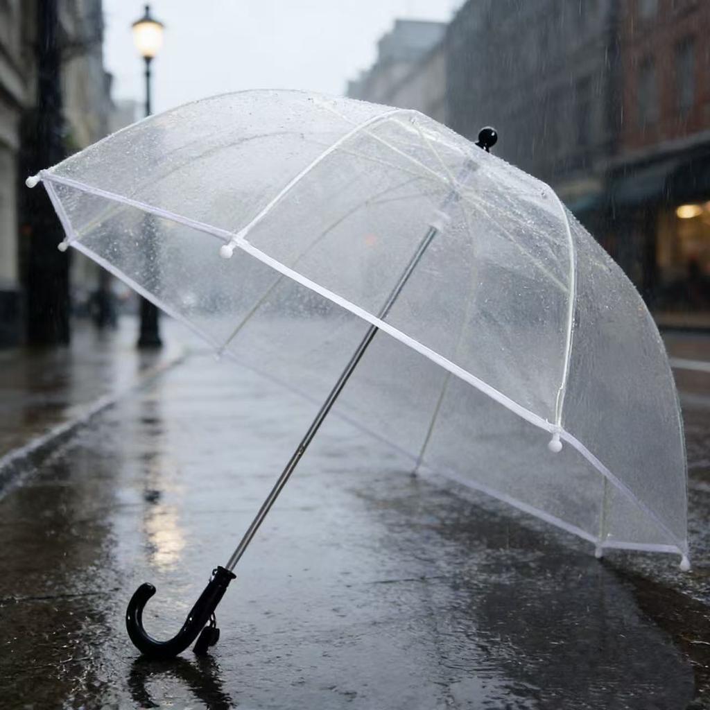 Manufacturer wholesale 1-1 year old bubble umbrella kindergarten baby umbrella cartoon safety children transparent umbrella light straight umbrella