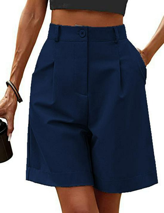 

2024 Women s Breathable High-Waisted Straight-Leg Capris: Summer Casual European and American Style 3XL тёмно-синий