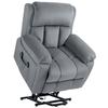 Lifting Recliner Chair With 8 Point Massage Function Heating Remote Control And Side Pocket Gray