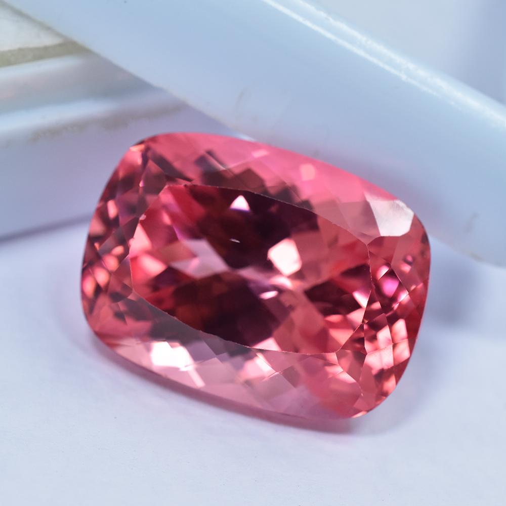 Natural Padparadscha Sapphire Cushion 39 Ct Rare Certified Loose Gemstone