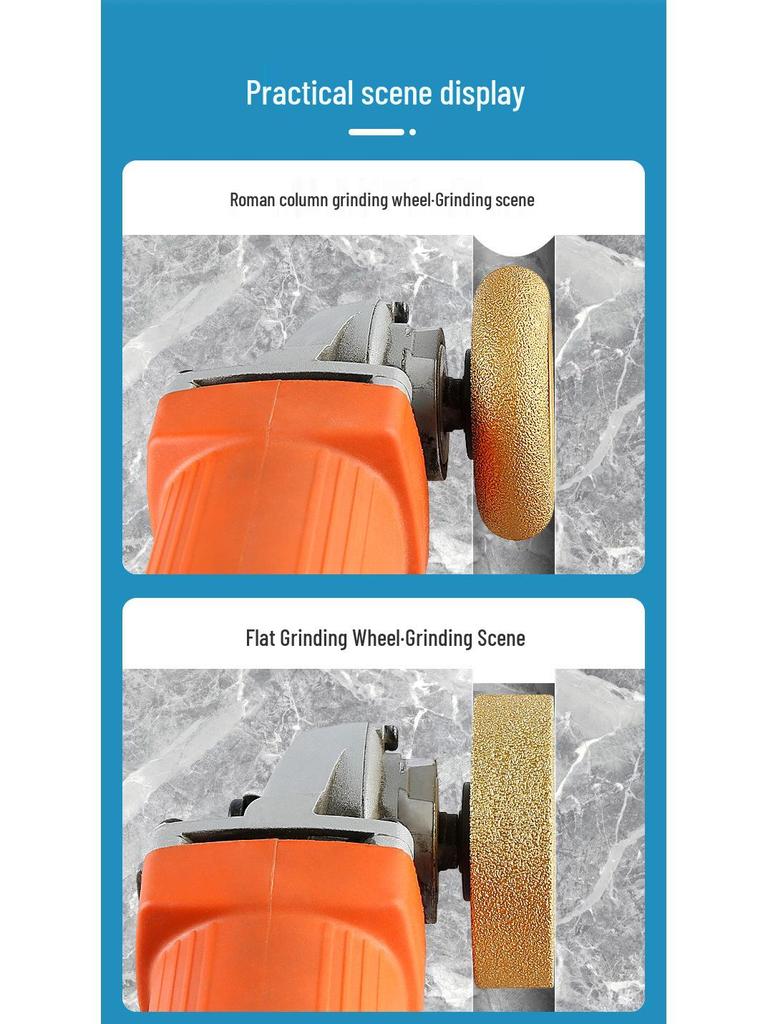 Stone Grinding Wheel for Marble & Granite: Chamfering, Grooving, Rounding, Arc Angle Grinder Head
