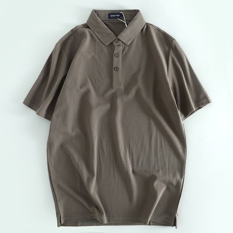 Export Tail Order Factory Leftover Stock Summer Thin Short-Sleeved Polo Shirt Loose Plus Size Men Business Casual Top Clothes