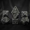 Undead Dice Set Skeleton Head Solid Metal for DND TRPG, Pathfinder, Tabletop Games, TRPG Wizard Evil D20 D12 D10 D8 D6 D4