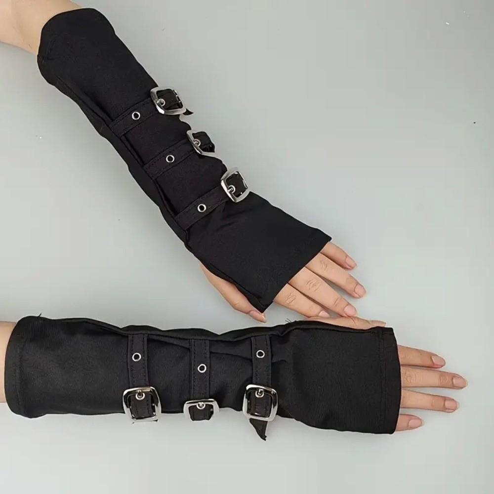 30cm Arm Sleeves Punk Style Gloves Fashion Fingerless Gloves Cosplay Stage Performances