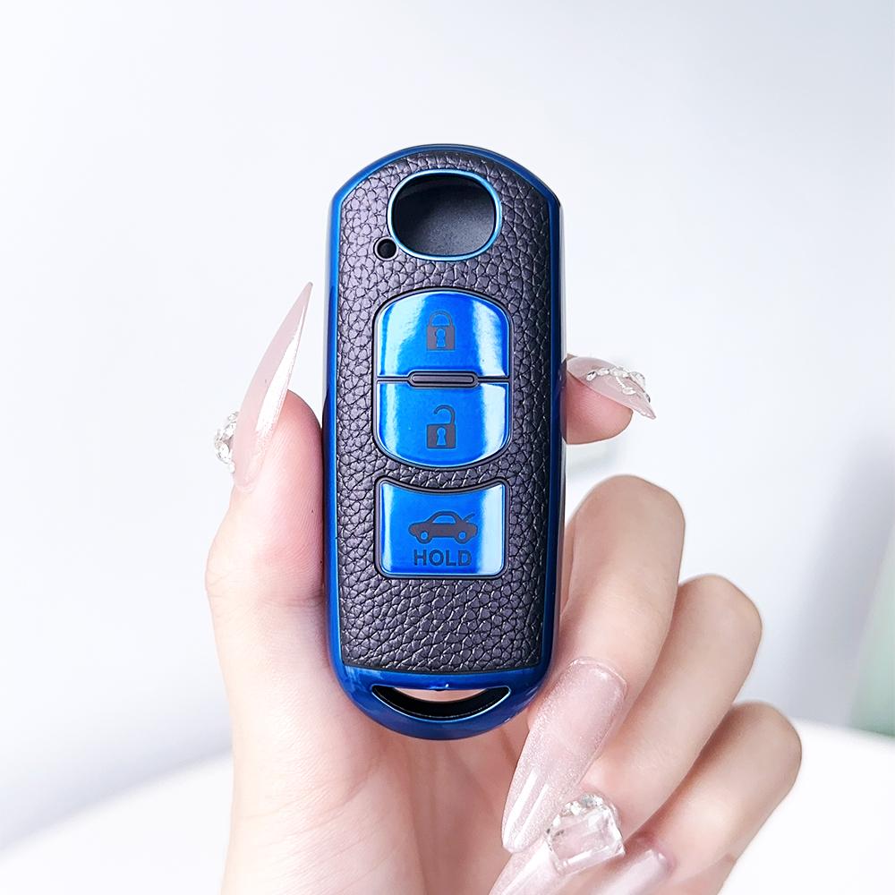 Smart 3 Buttons Car Key Fob Cover Case Auto Shell Bag Keyless Protector For Mazda 2 3 5 6 Axela Atenza CX-5 CX5 CX-7 CX-9 MX5