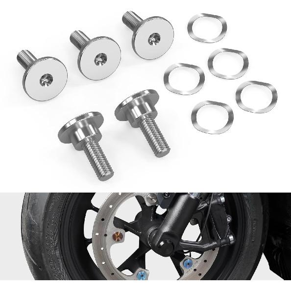 

NICECNC Front Brake Rotor Disc Hardware Bolts Kit Titanium Alloy Compatible with Harley Sportster S RH1250S 2021-24, Pan America 1250 RA1250
