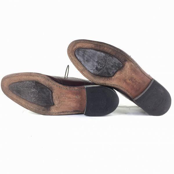 80s Vintage Made in USA Dexter Full Brogue Wingtip Shoes Burgundy size 10.5M 28.0 Men's(USED)