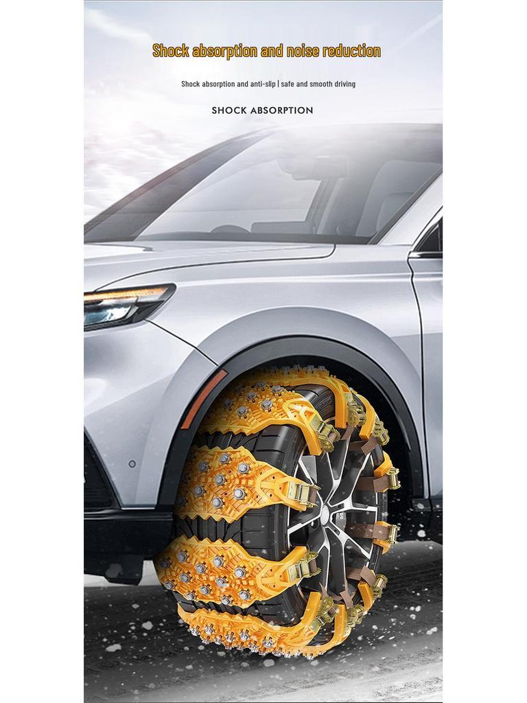 Universal Car Anti-Skid Chains for Sedans & SUVs - Winter Snow & Ice Protection