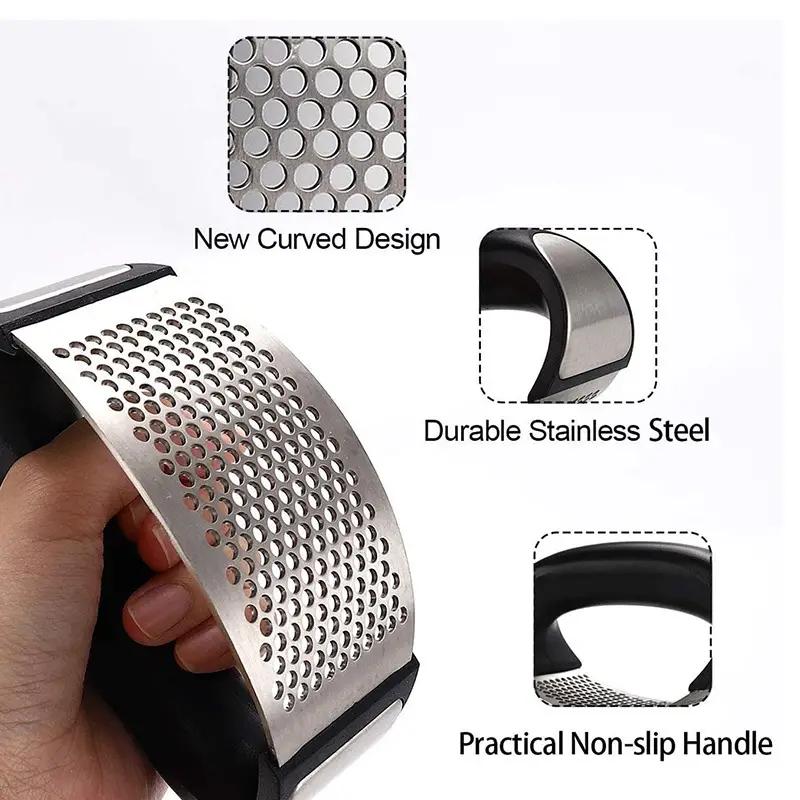Stainless Steel Garlic Press Crusher Manual Garlic Mincer Chopping Garlic Tool Fruit Vegetable Tools Kitchen Accessories Gadget