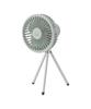 BRUNO Portable Tripod Fan, Blue-Green, Compact Mini Fan for Indoor Use, Picnics, Camping, Rechargeable, Tripod Included, 4-Level Airflow Adjustment,