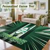Crystal Velvet Square Rug Custom NameIreland Rugby Pattern Non Slip Home Floor Decor Rug