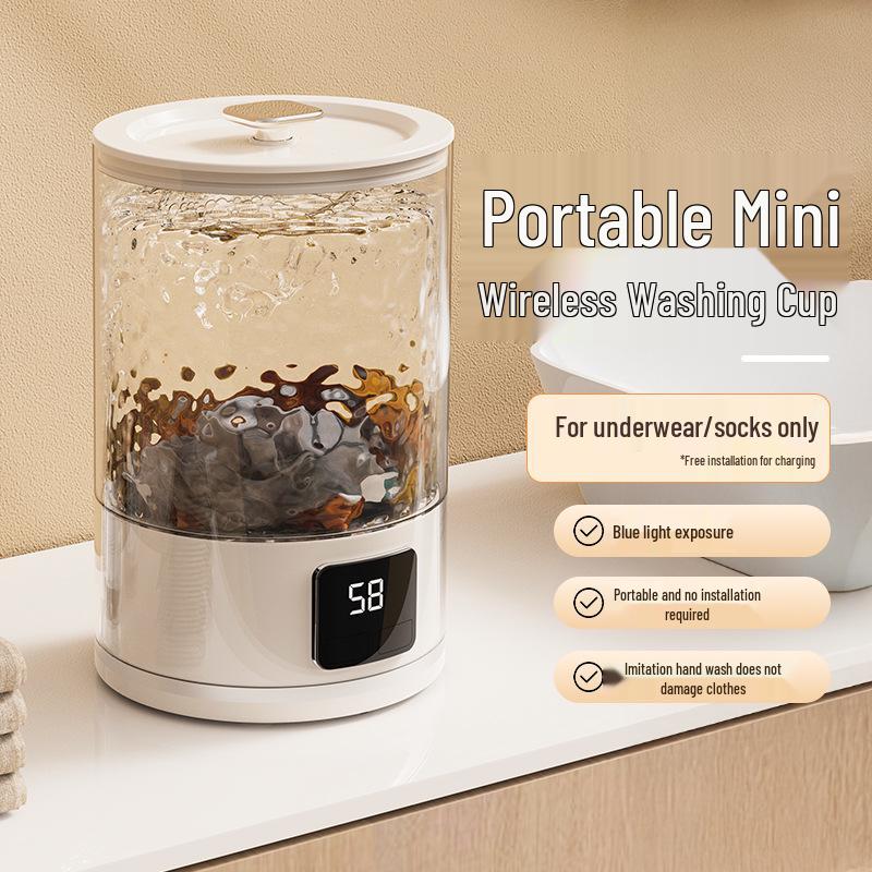 Compact Portable Washer for Underwear and Baby Apparel – No Installation Needed