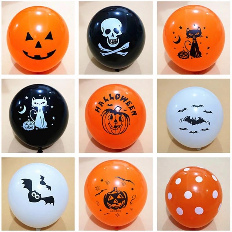 Halloween Balloons 12 Inch Black Orange White Pink Latex Balloon for Halloween Holiday Events Party Favors Supplies Decoration