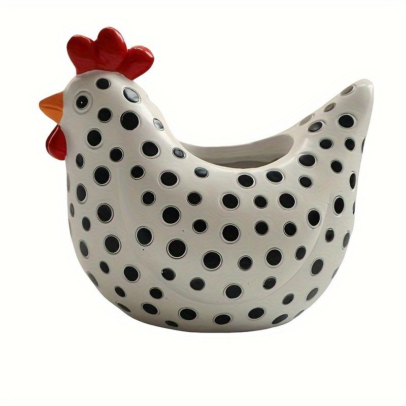 

Fun chicken pot decorations, chicken growing succulents, succulents, artificial indoor and outdoor garden pot decorations білий