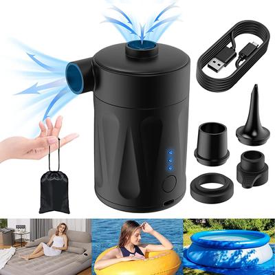 Portable Electric Outdoor Inflatable Pump With 5200mAh Battery Portable Air Mattress Pump Rechargeable Mini Inflator Air Pump for Inflatables Pool