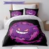 High Quality Gengar Pattern 3Pcs Duvet Cover Set Soft Microfiber Bed Set For Anime Lovers No Sheet No Comforter