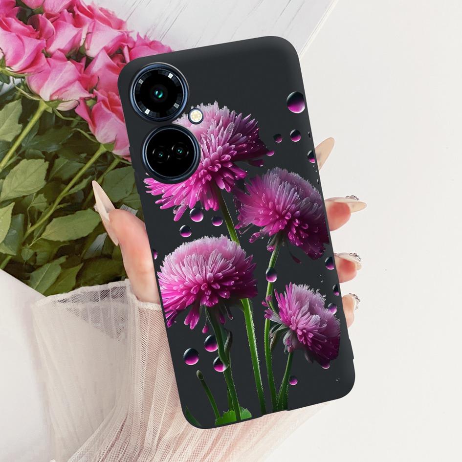 For Tecno Camon 19 Pro CI8 Case Camon19 Pro 5G CI7n Cover Pretty Butterfly Soft Silicone Black Cover For Tecno Camon 19 Neo Etui