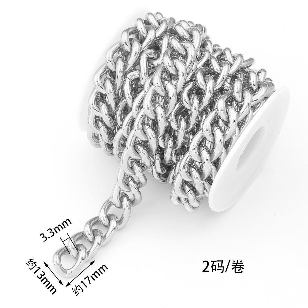 2-5 Yards/Rolle Aluminiumketten Verdrehte Ketten Großhandels Gliederkette Für DIY Armband Halskette Kette Schmuckherstellung Zubehör