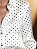 Elegante vielseitige Polka-Dot-Damenbluse für Frühling und Herbst