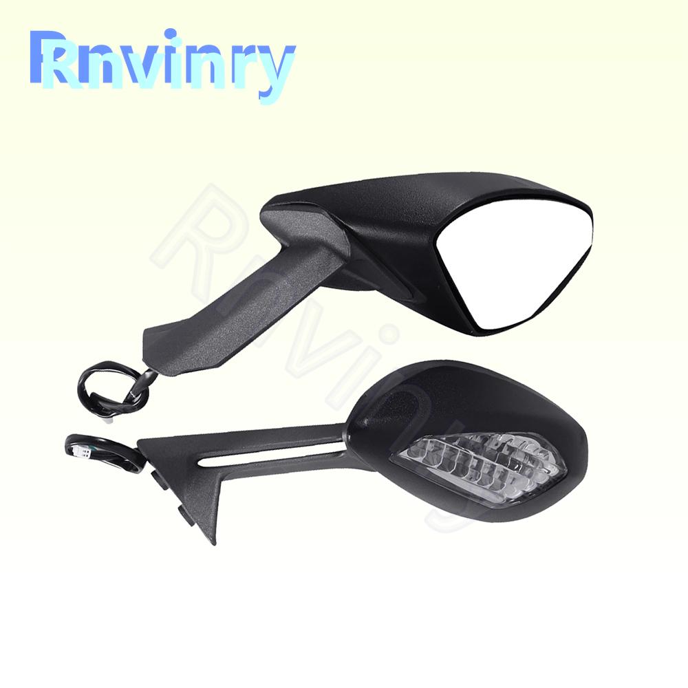 Motorcycle Rearview Mirrors 1Pair For Panigale 959 1299s Panigale V2 R/S LED Turn Light Signals Handlebar Rear View Mirror