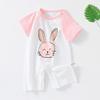 Baby Cotton Short Sleeve Romper With Bonefree Shoulder Closure For Newborns Summer Wear