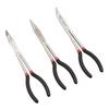 Amazon Basics Long Reach Pliers Silver and Black 3-Piece Set,