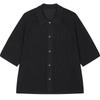 CROQUIS Men's 2025 Spring Jet Black Cotton Cardigan