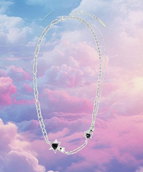 Randomoff Black Star Chain Necklace