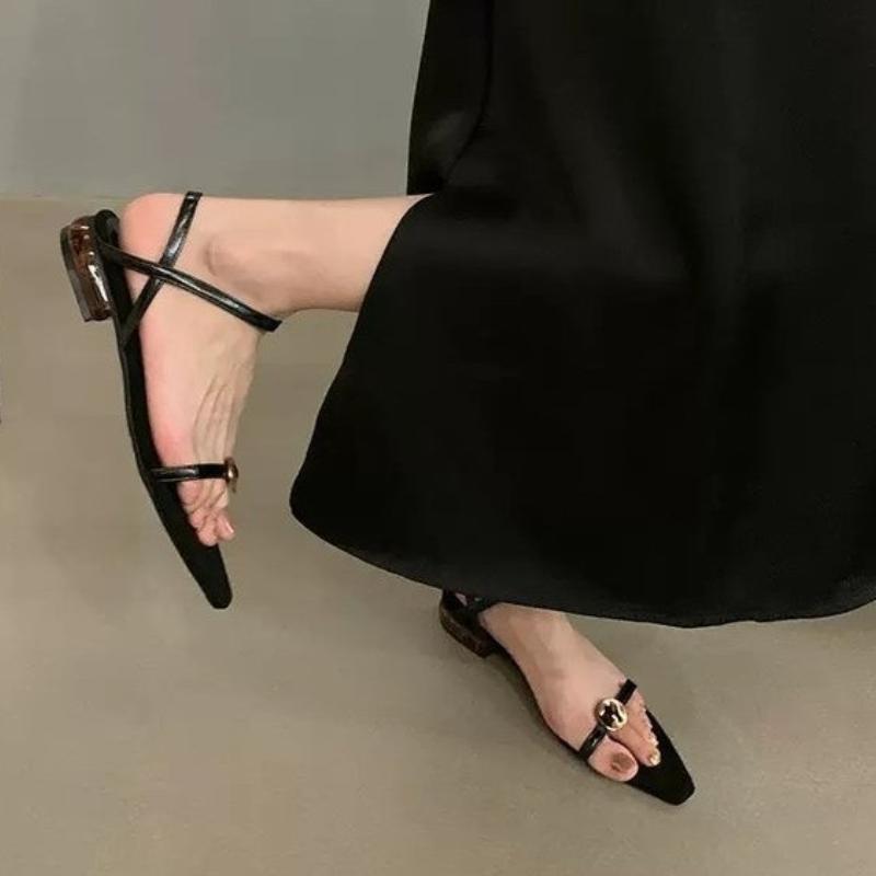 Fashion Designer 2025 Women Heeled Sandals Pointed Toe Sexy New Shoes Summer Slingback Slippers Elegant Dress Party Woman Sandalias