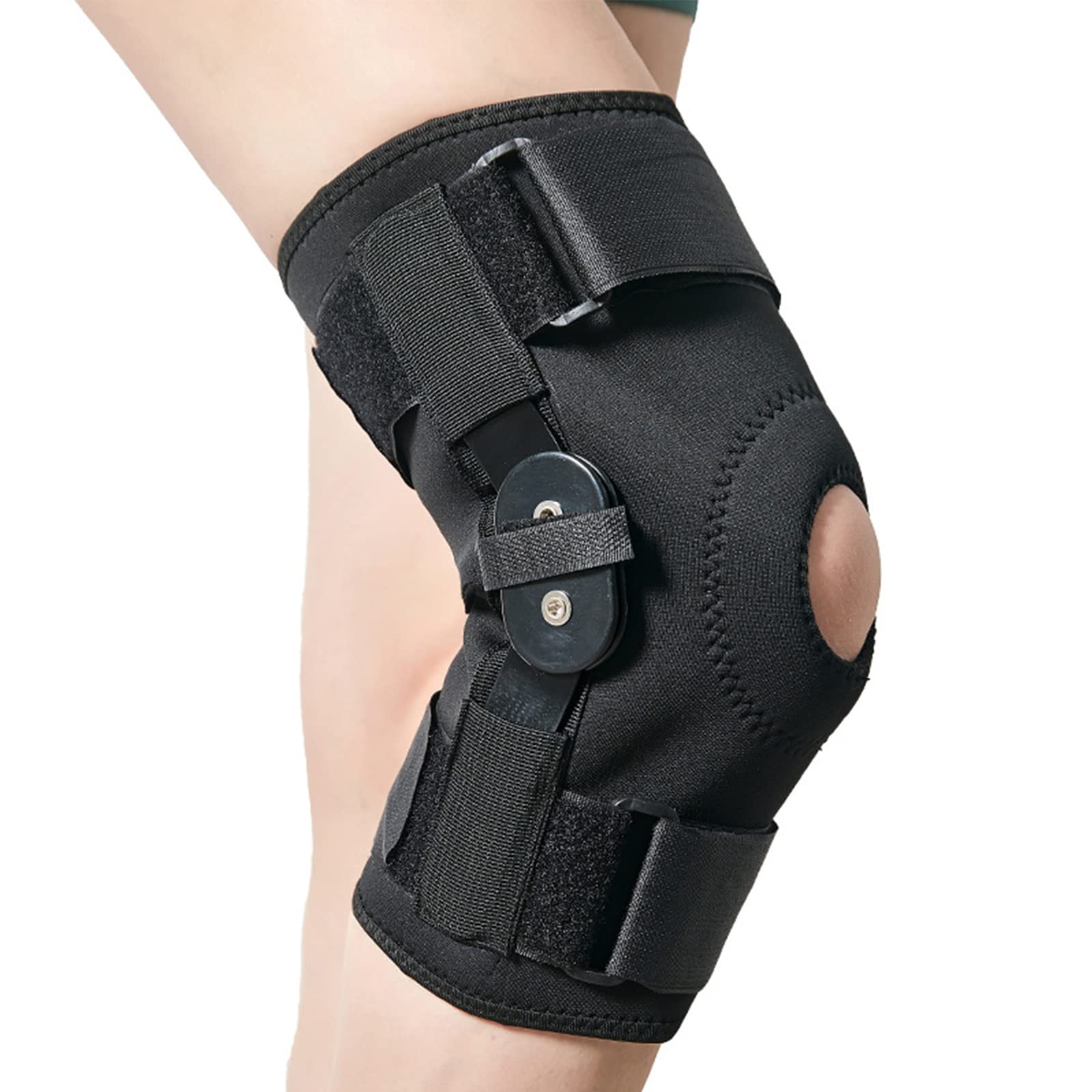 

Knee Removable Metal Perforated Holds Knee Limited Range of For Men and Women Support, Spring, Design, Built-in Spring, Meniscus, Stabilizes, Cap,