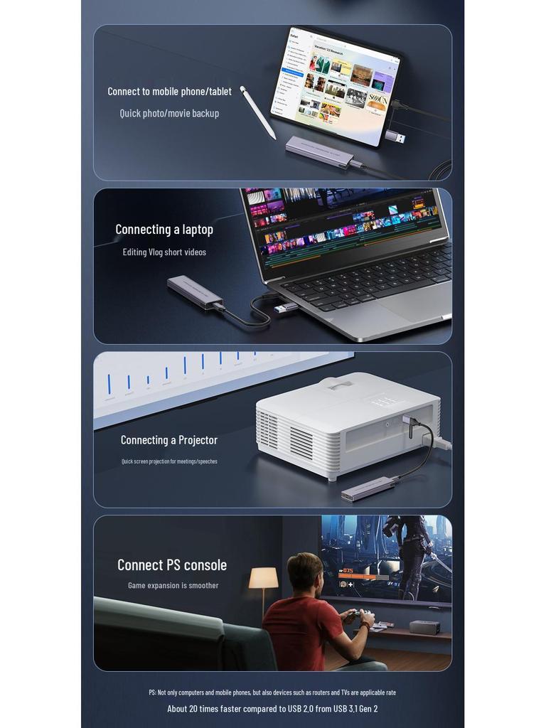 USB 3.1 Dual Protocol M.2 SSD Enclosure: Thunderbolt & SATA Compatible
