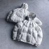 Unisex oversized péřová bunda s kapucí z bavlny Zimní teplý tlustý kabát Mladistvé každodenní nošení