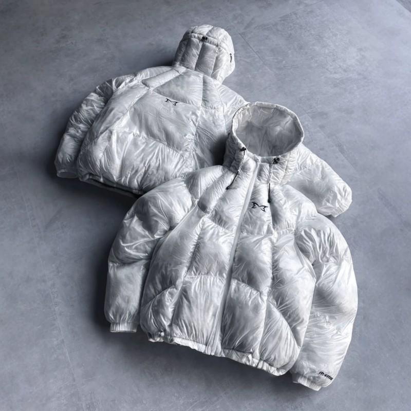 Unisex oversized péřová bunda s kapucí z bavlny Zimní teplý tlustý kabát Mladistvé každodenní nošení